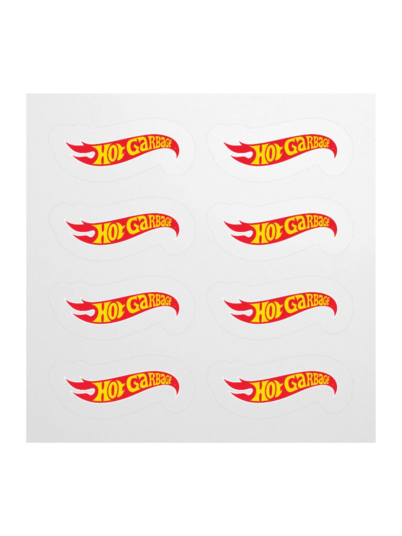 HOT GARBAGE STICKERS (8-PACK) product image (1)