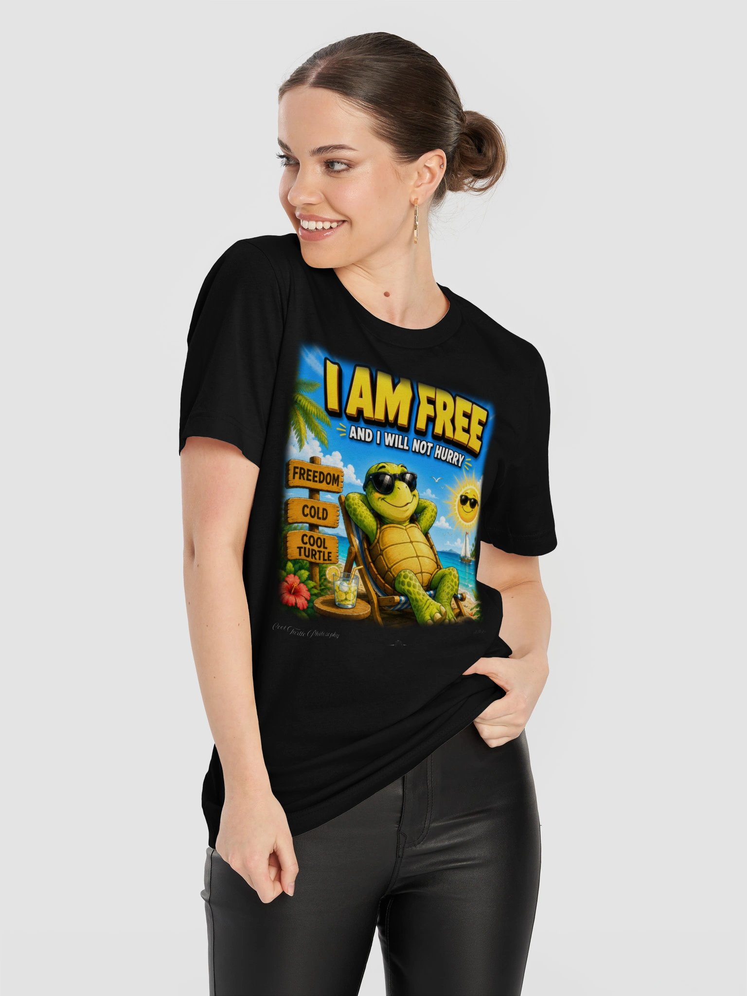 I Am Free Turtle Graphic Tee – Slow Living Shirt product image (5)