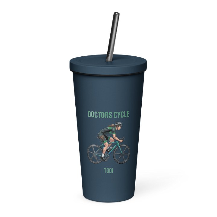 Doctor Athlete Tumbler with Straw | Ladies Cycling Edition product image (1)