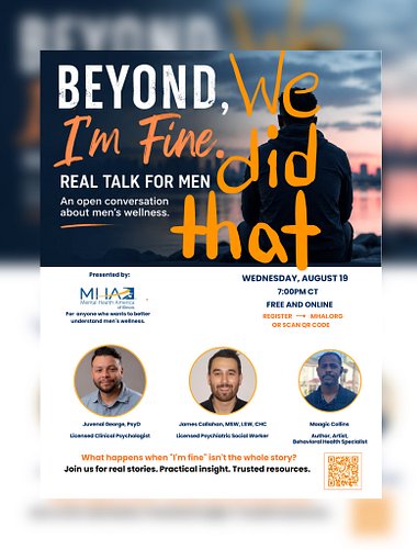 Beyond “I’m Fine” - Real Talk for Men

We did that.

Thank you to everyone who showed up, joined, or viewed the panel discuss...