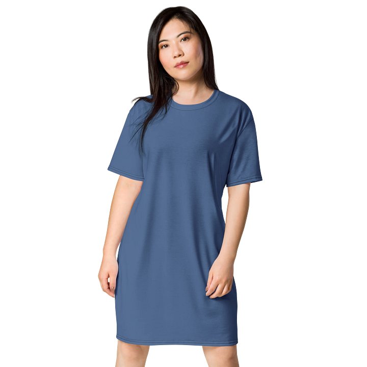 Oversized T-Shirt Dress - Elegant Kashmir Blue, Sizes 2XS-6XL product image (1)