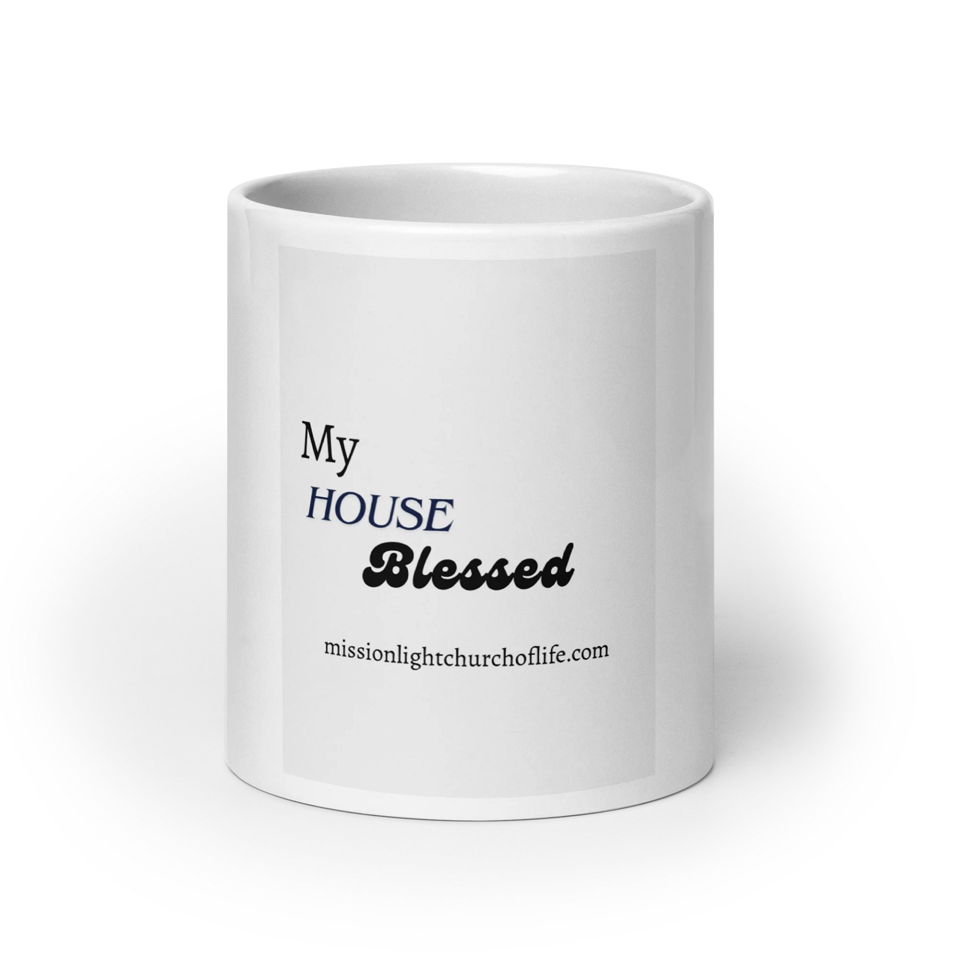 Blessed Typography White Glossy Mug product image (9)