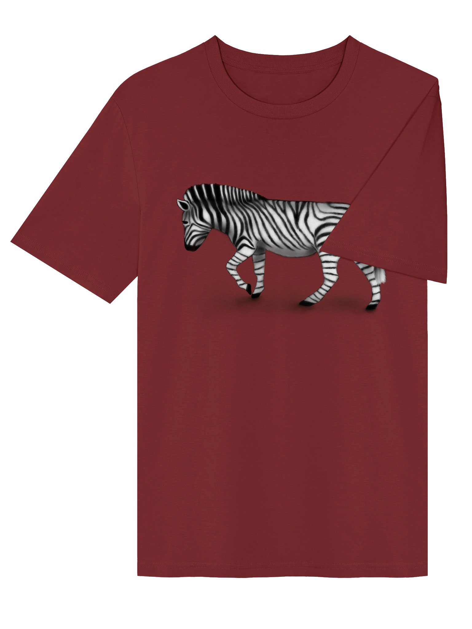 Zebra T-Shirt. Unisex Stanley/Stella Organic Ribbed Neck T-Shirt product image (3)