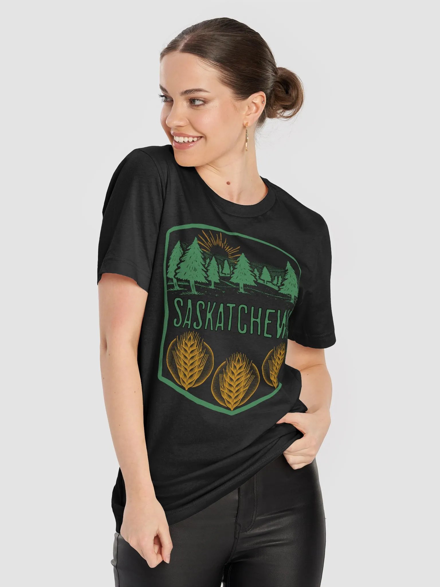 Saskatchewan Wheat Trees Sunset T-Shirt product image (5)