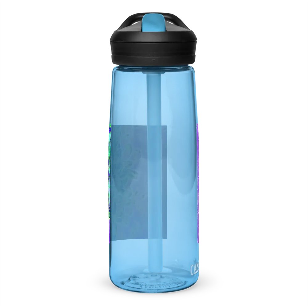 Peacock Chrysanthemum Sports Water Bottle product image (2)