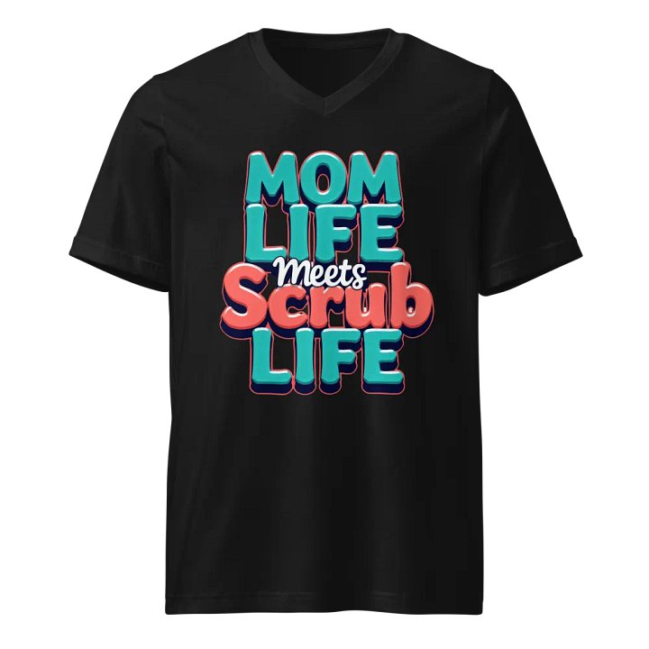 MOM LIFE Meets Scrub LIFE V-Neck Tee product image (1)