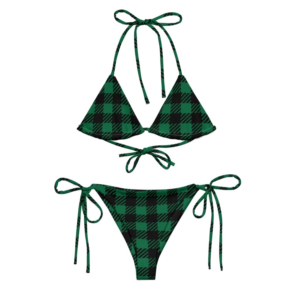 Eco-Chic Plaid Paradise Bikini Set product image (2)