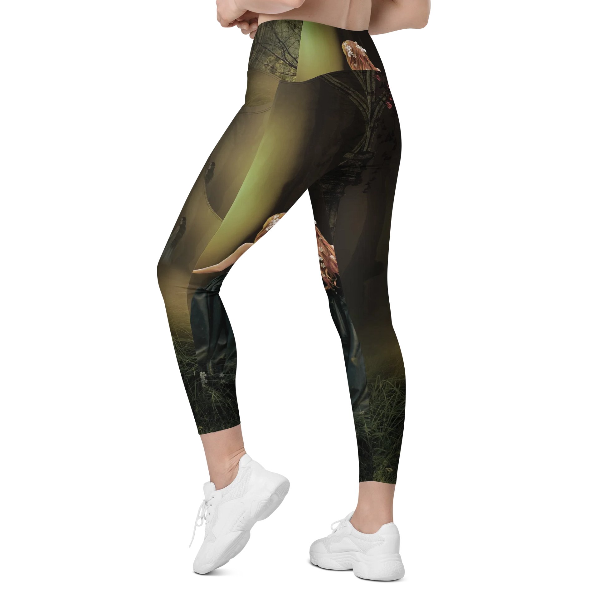 'Elven Stories - Blinded By The Light' Crossover Leggings with Pockets product image (7)