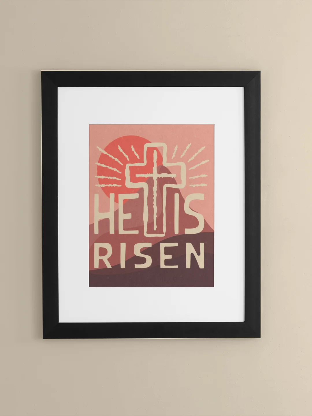 He Is Risen Mountain Landscape Art Print product image (1)