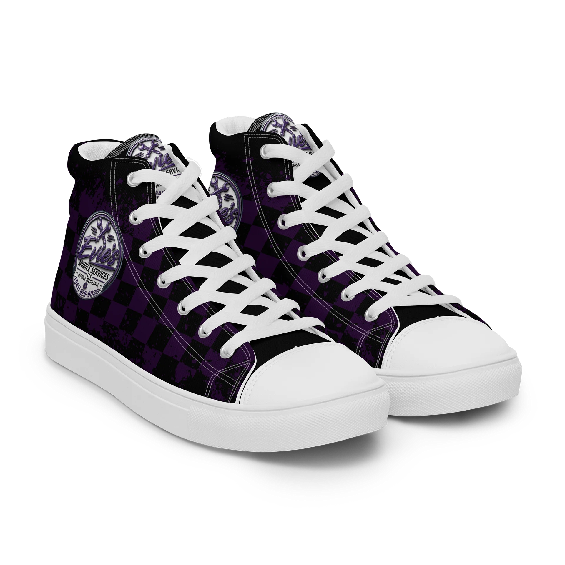 Evie’s Mobile Services Logo High Tops product image (8)