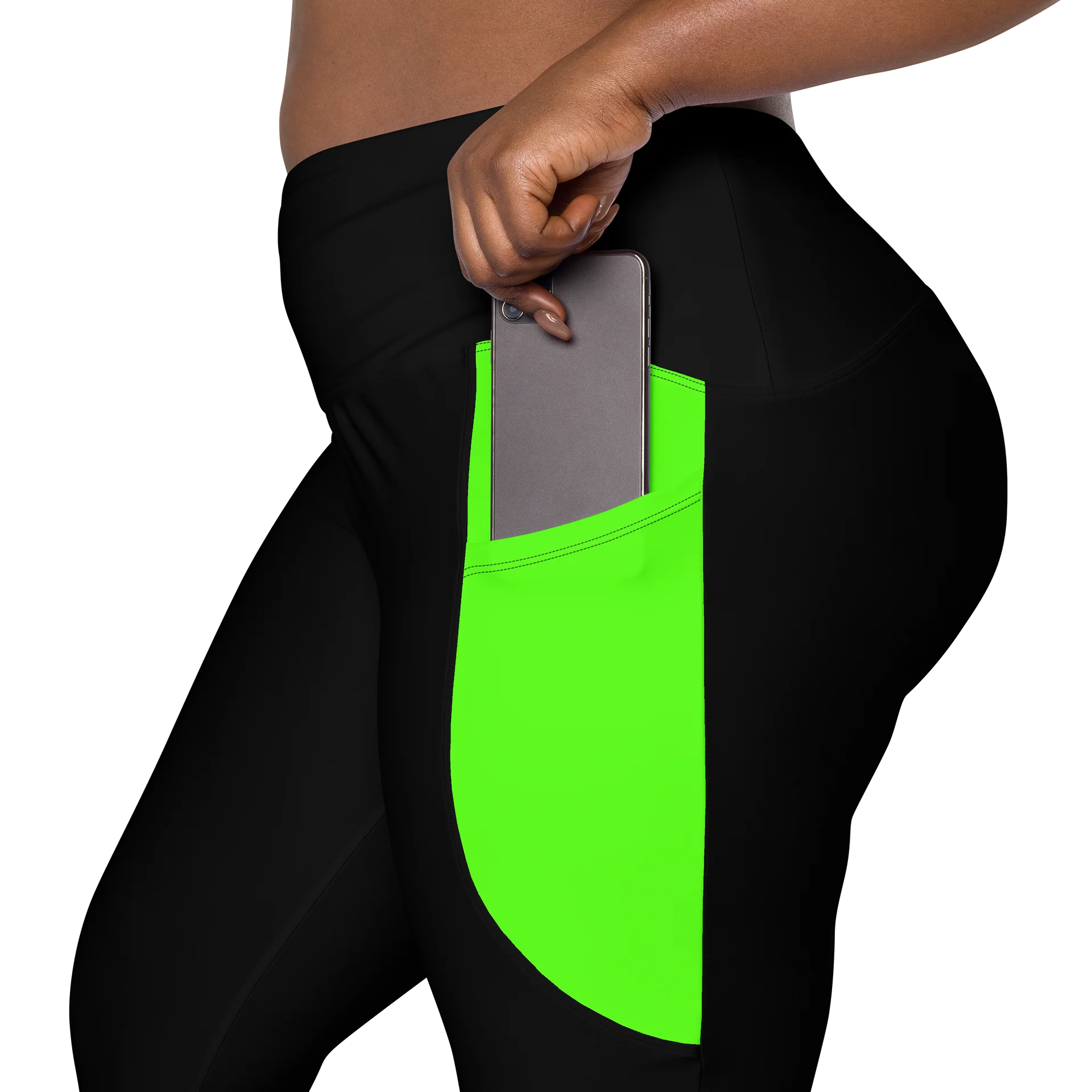 Nearth Meaning Strength | Crossover Semi Compression Workout Leggings with Pockets & Sun protection product image (6)