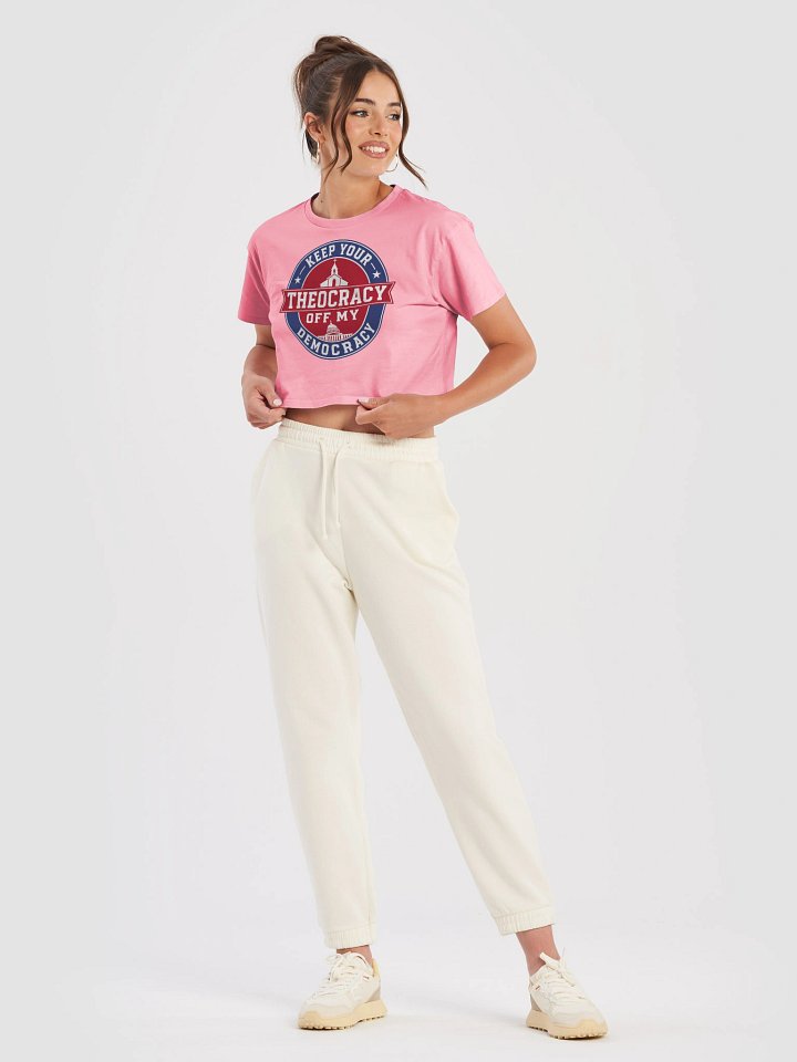 Keep Your Theocracy Off My Democracy – Women’s Premium Crop Top product image (1)