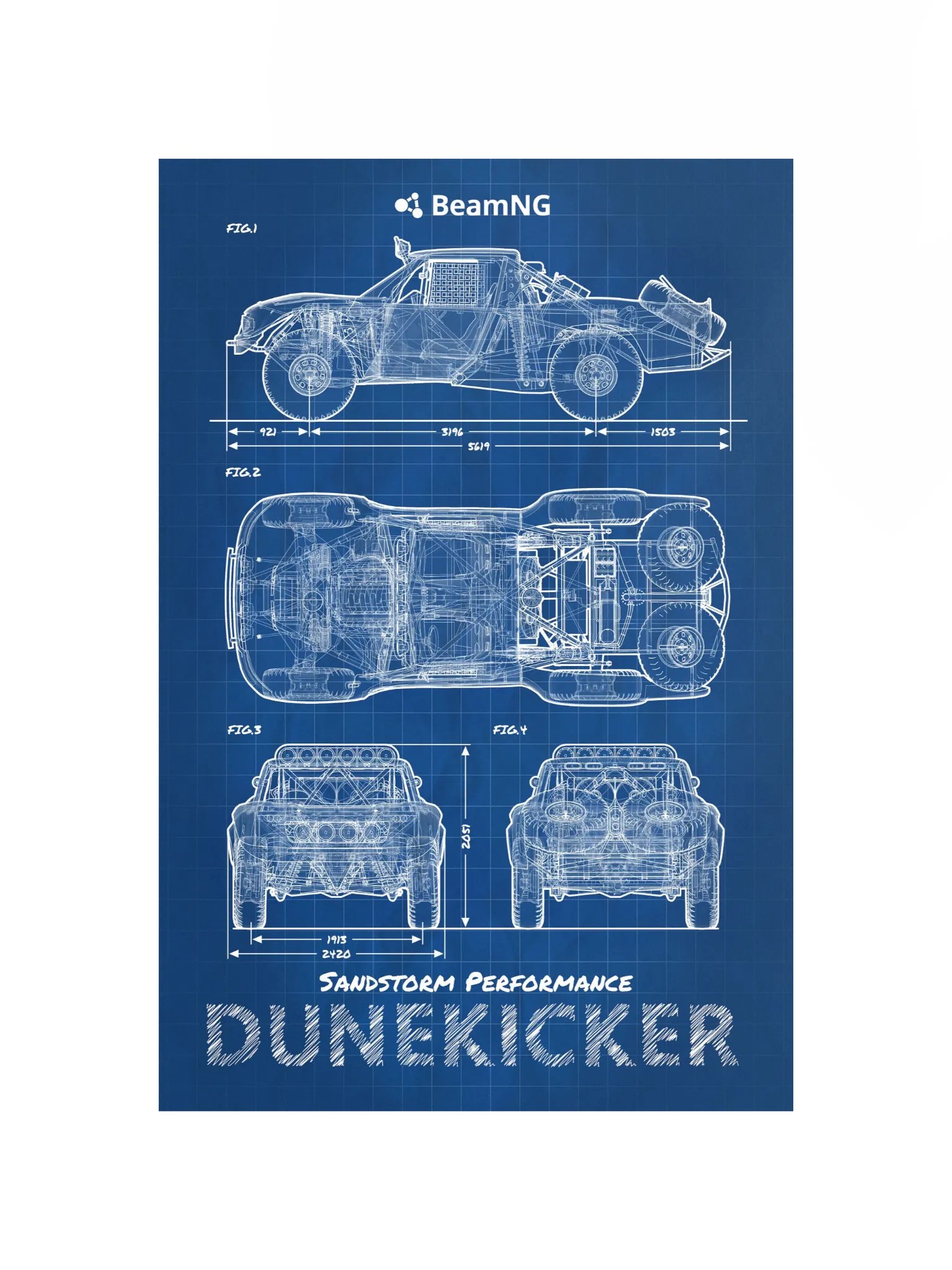 SP Dunekicker Blueprint Poster product image (2)
