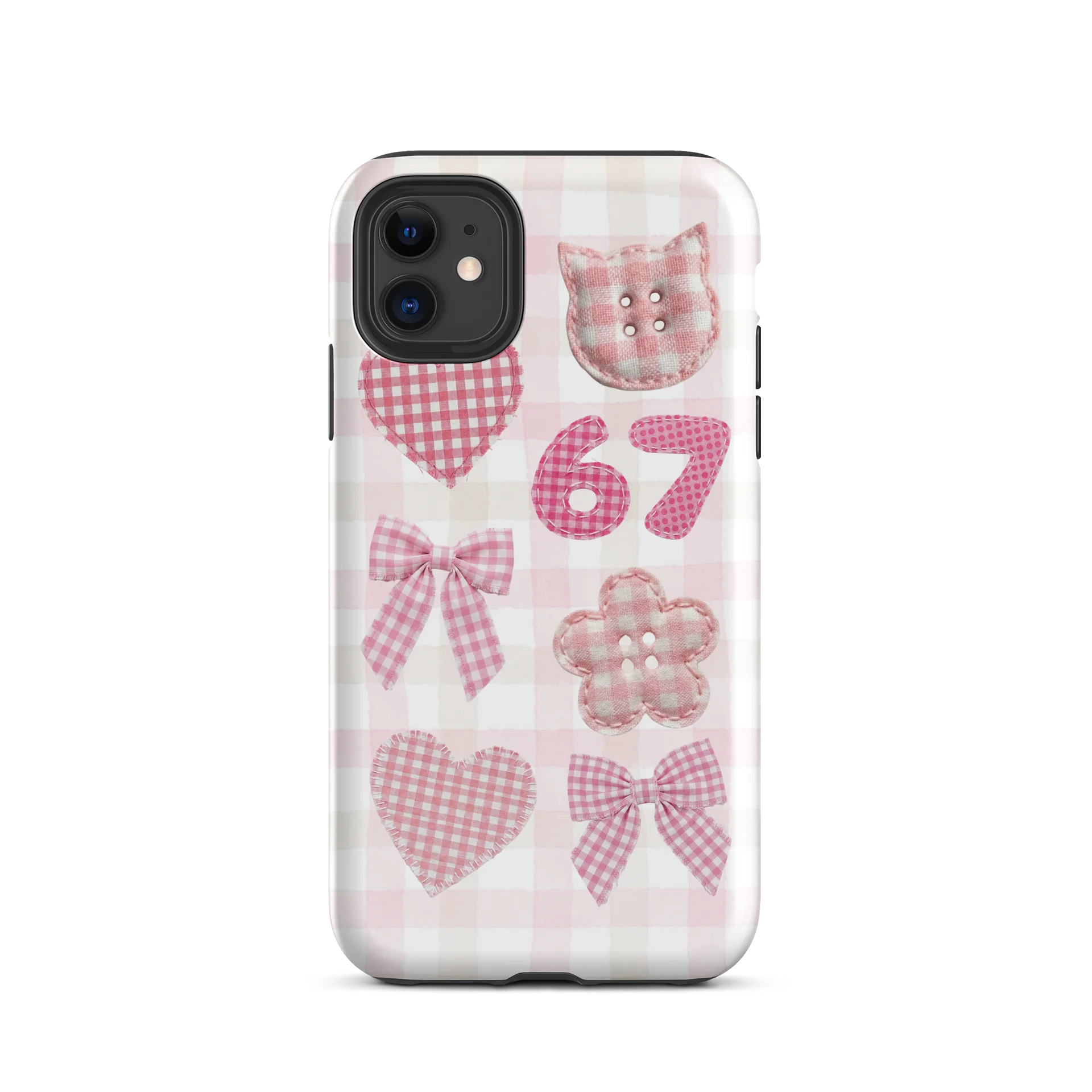 Pink Coquette Heart Bow Soft Charm Phone Case product image (55)