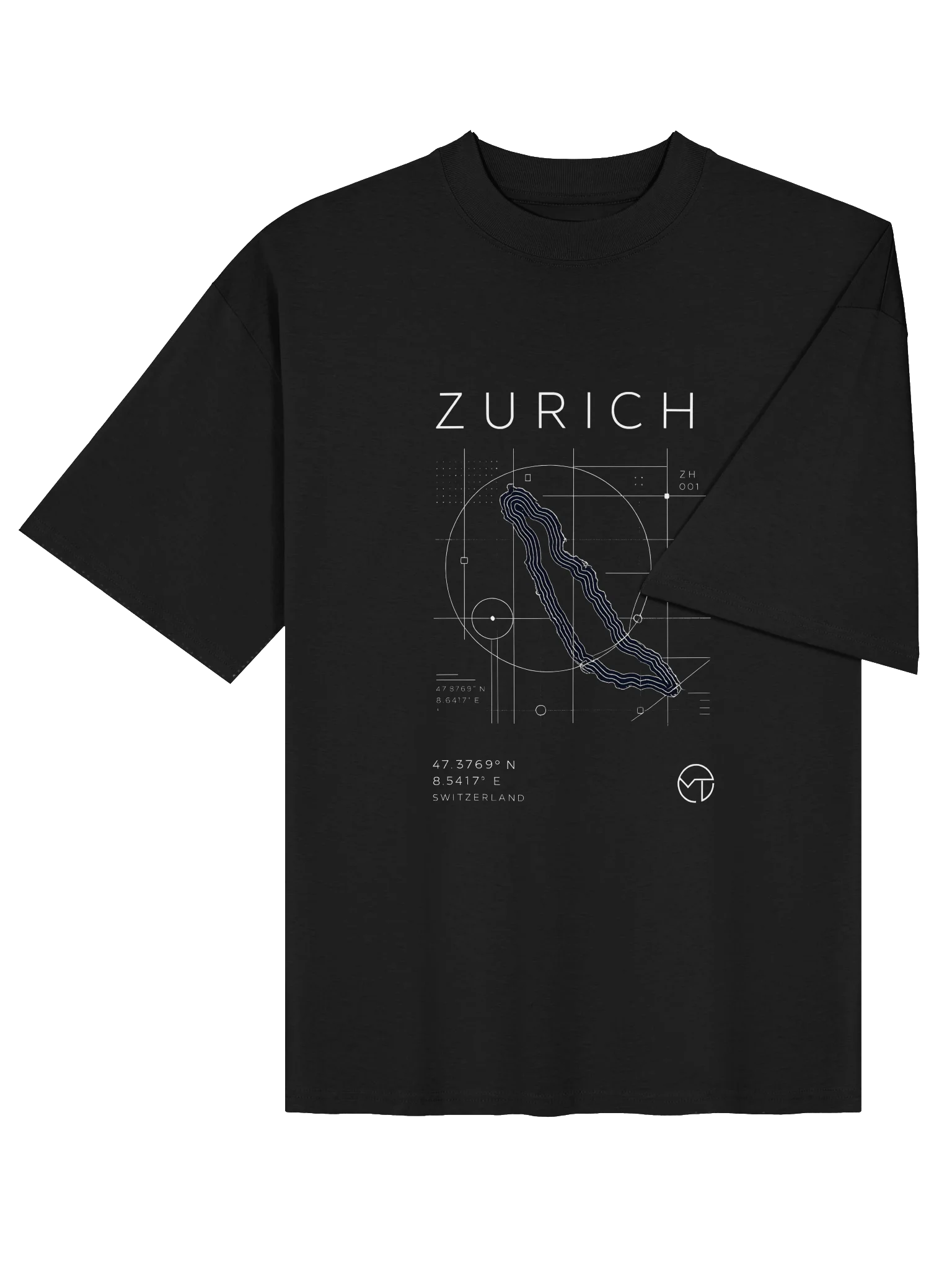 ZURICH Lake Geometry Tee – Premium Swiss Minimalist T-Shirt product image (7)