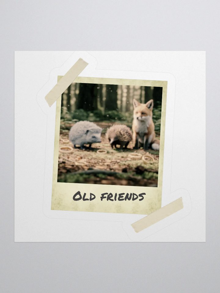 Old Friends - Hedgehog, Echidna and Fox, Polaroid Photo Sticker product image (2)