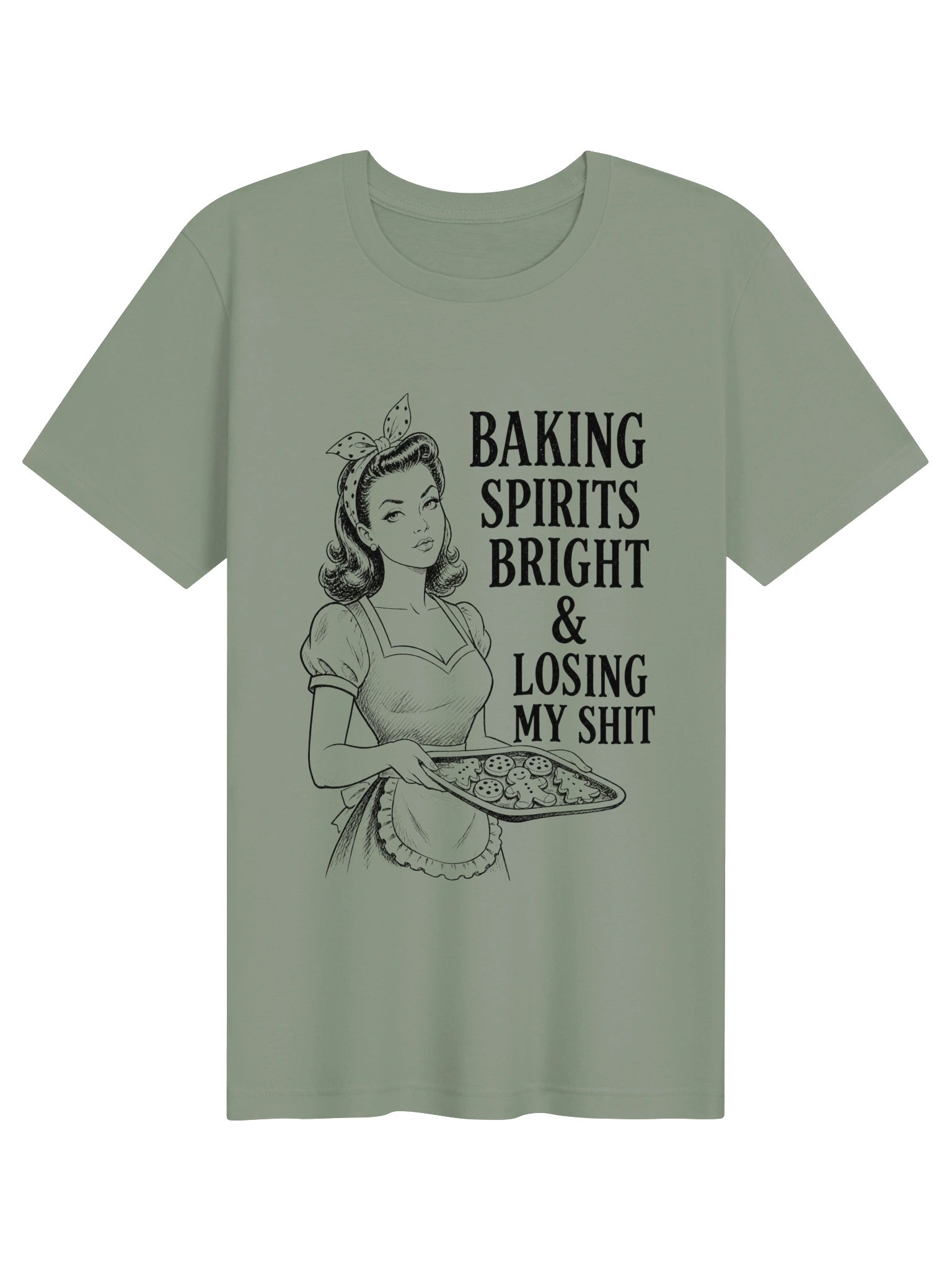 Baking Spirits Bright | Vintage Holiday Baking T-Shirt product image (71)