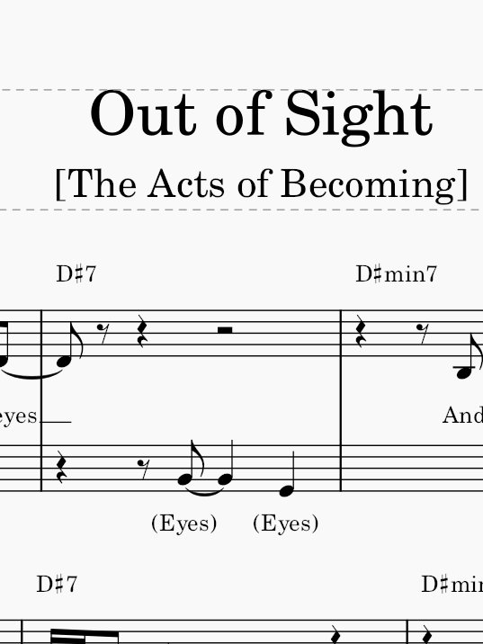 Out of Sight (Leadsheet) product image (1)