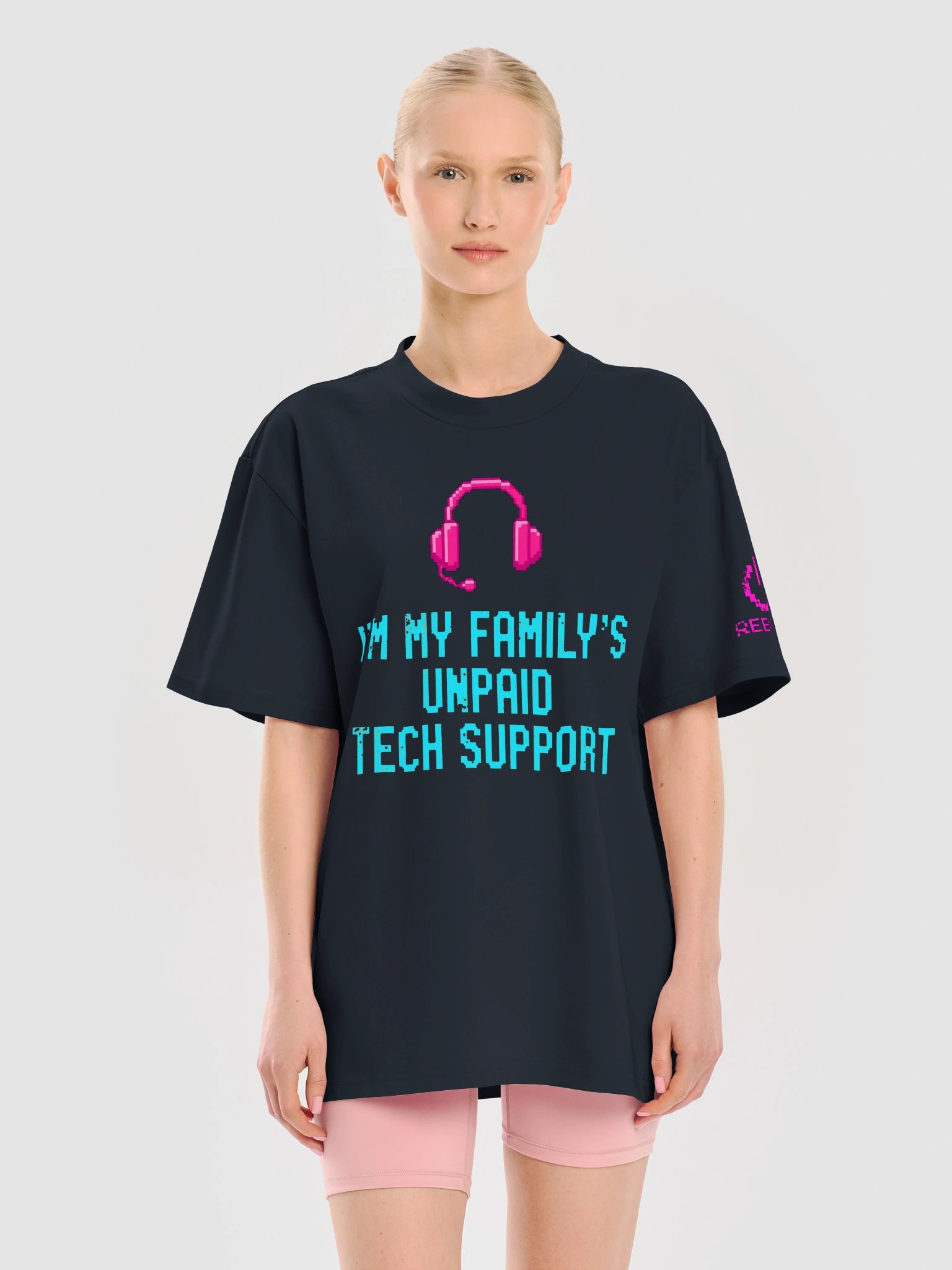 My Family's Unpaid Tech Support Funny IT Shirt – Retro Neon Gamer Tee product image (5)