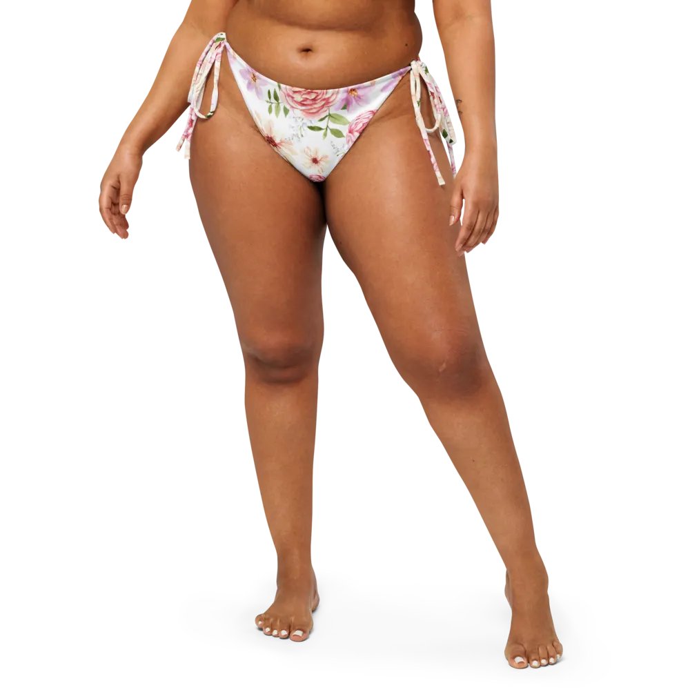 Watercolour Floral Pattern String Bikini Bottom - v1 product image (1)