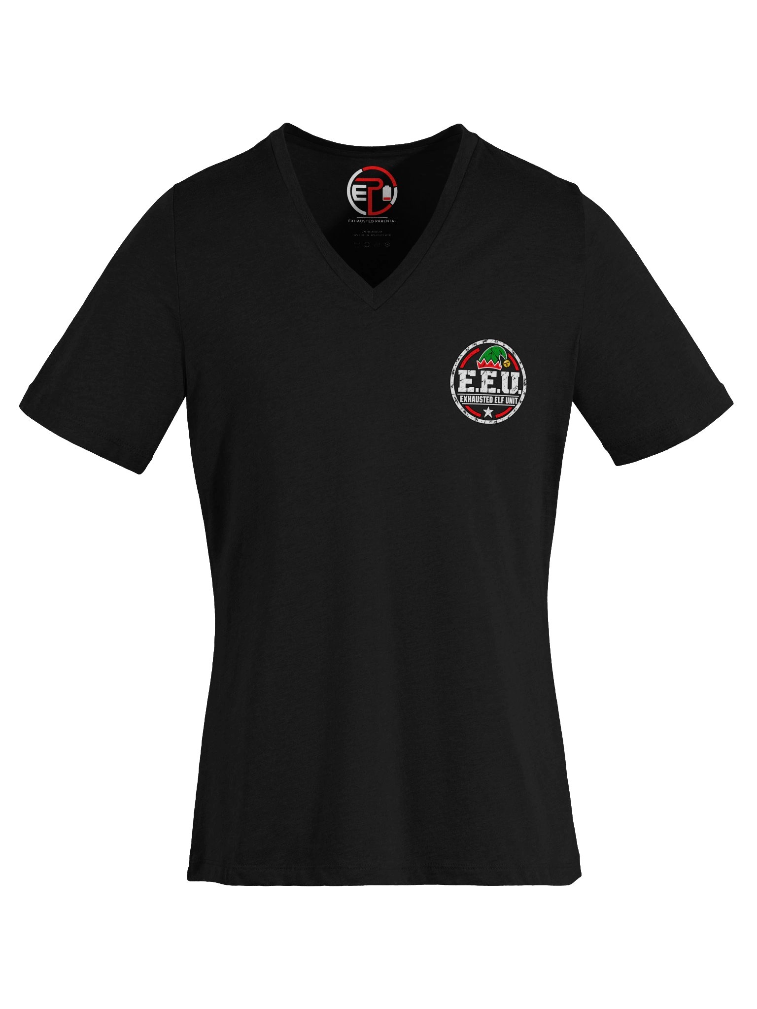 Exhausted Elf Unit Crew Women's V-Neck | Black product image (5)