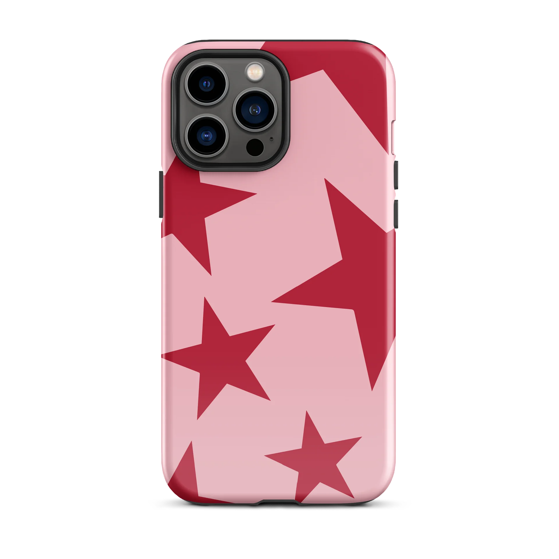 Cherry Red Big Ol Stars iPhone Case product image (1)