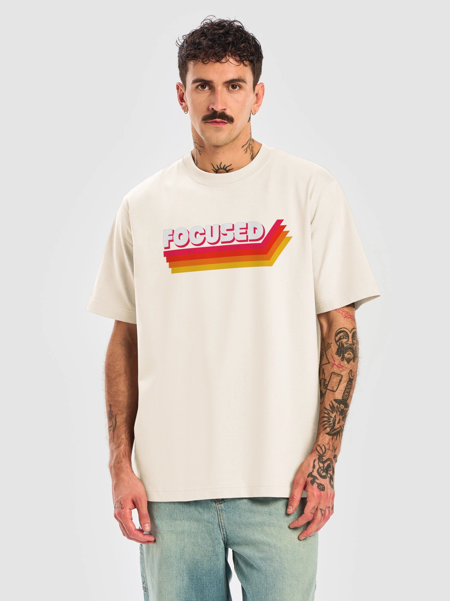 Focused VHS Style T-Shirt product image (37)