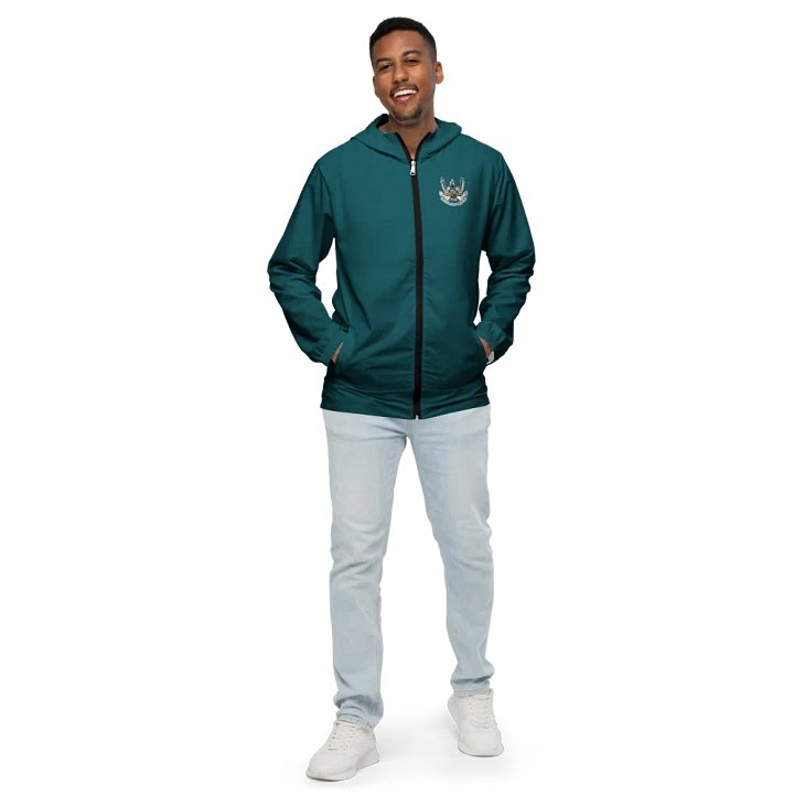 Teal Twin Anchor Titan tug Windbreaker product image (1)