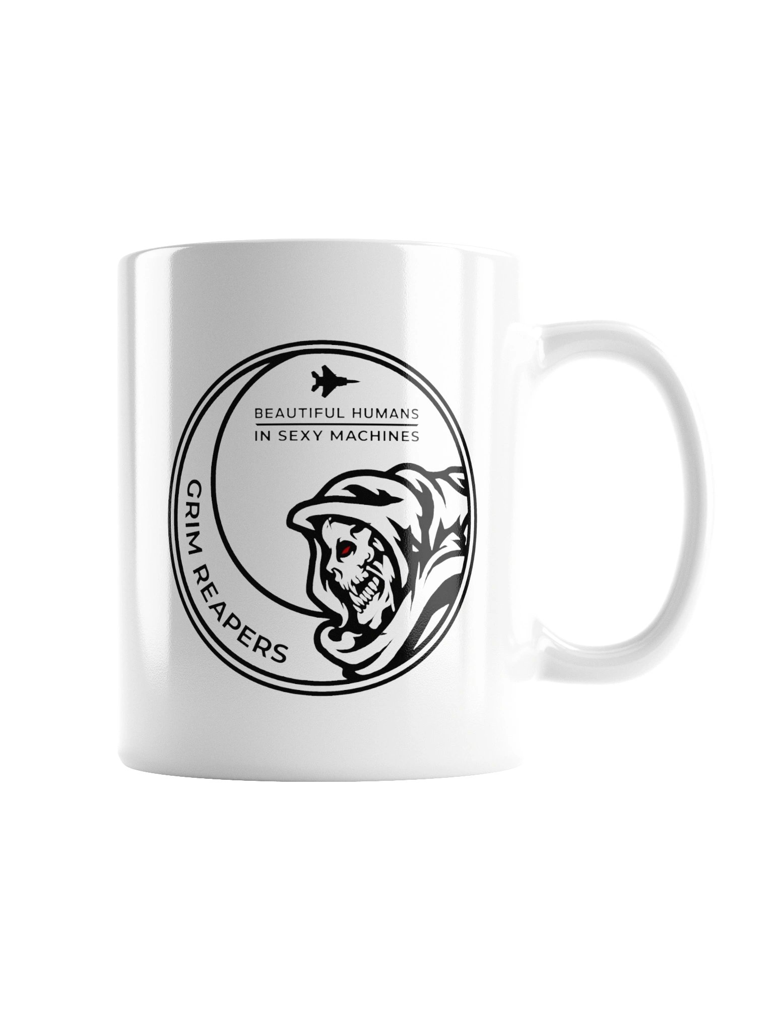 Grim Reapers Competitive Team Logo White Glossy Mug product image (3)