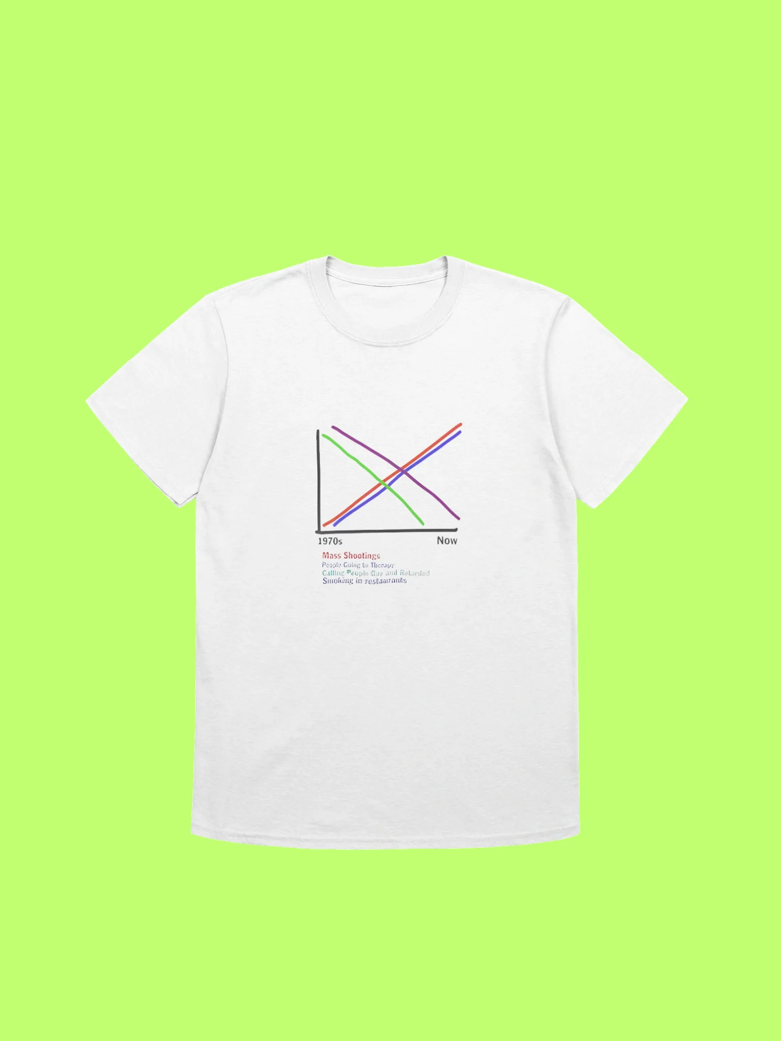 1970s vs Now Graph T-shirt product image (212)