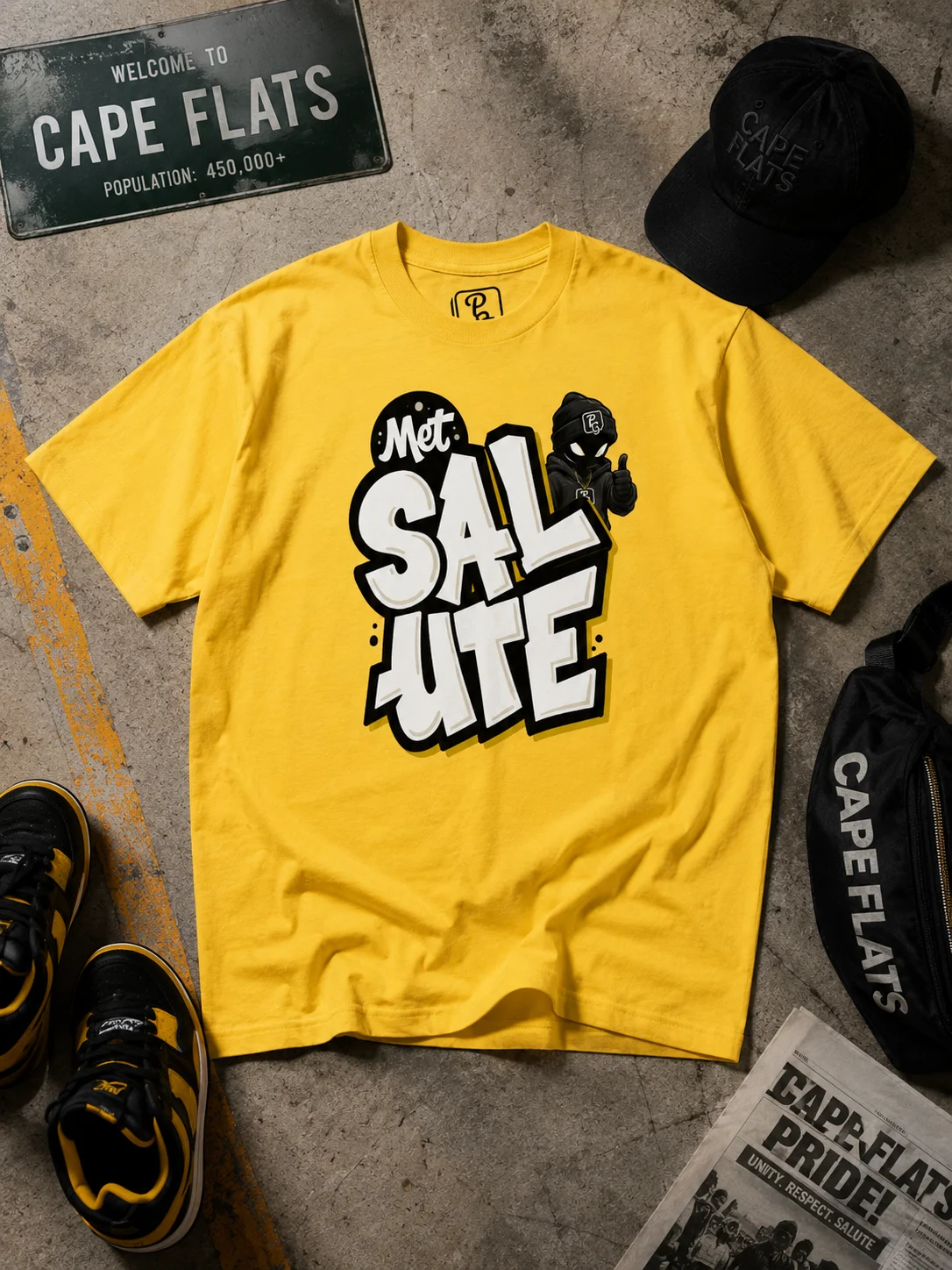Met Salute!! Cape Flats Streetwear Tee – Ships Worldwide product image (2)