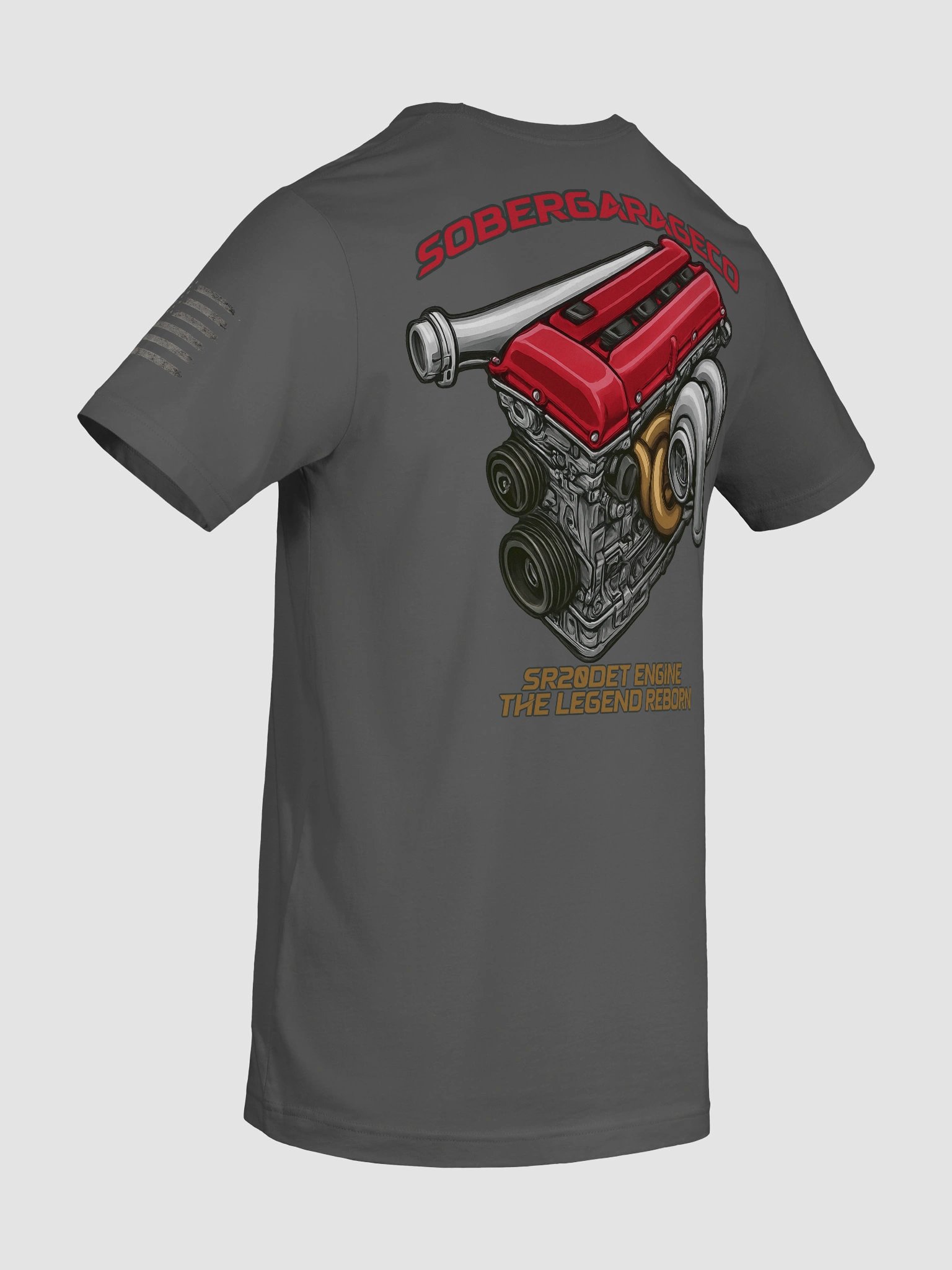 SR20DET Engine Sober Garage CO Stylized T-Shirt product image (103)