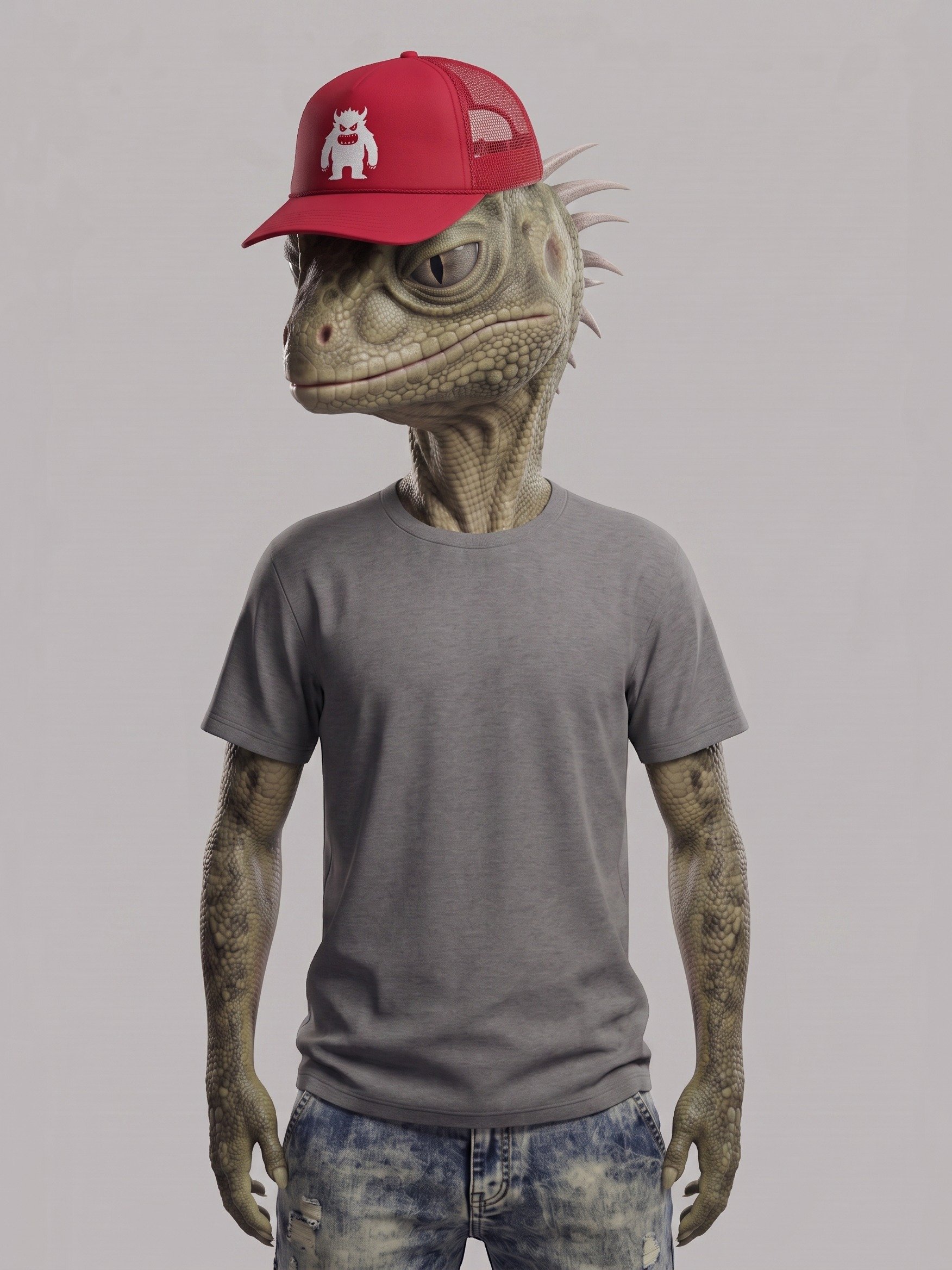 Grumpy Angry Monster Trucker Hat product image (2)