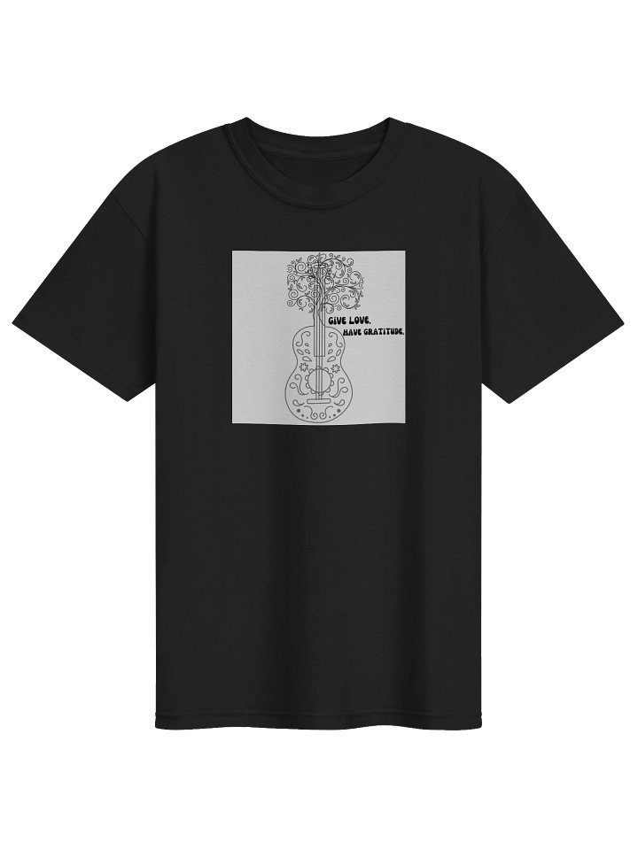 Give Love. Have Gratitude- Heavyweight Black T-Shirt product image (1)