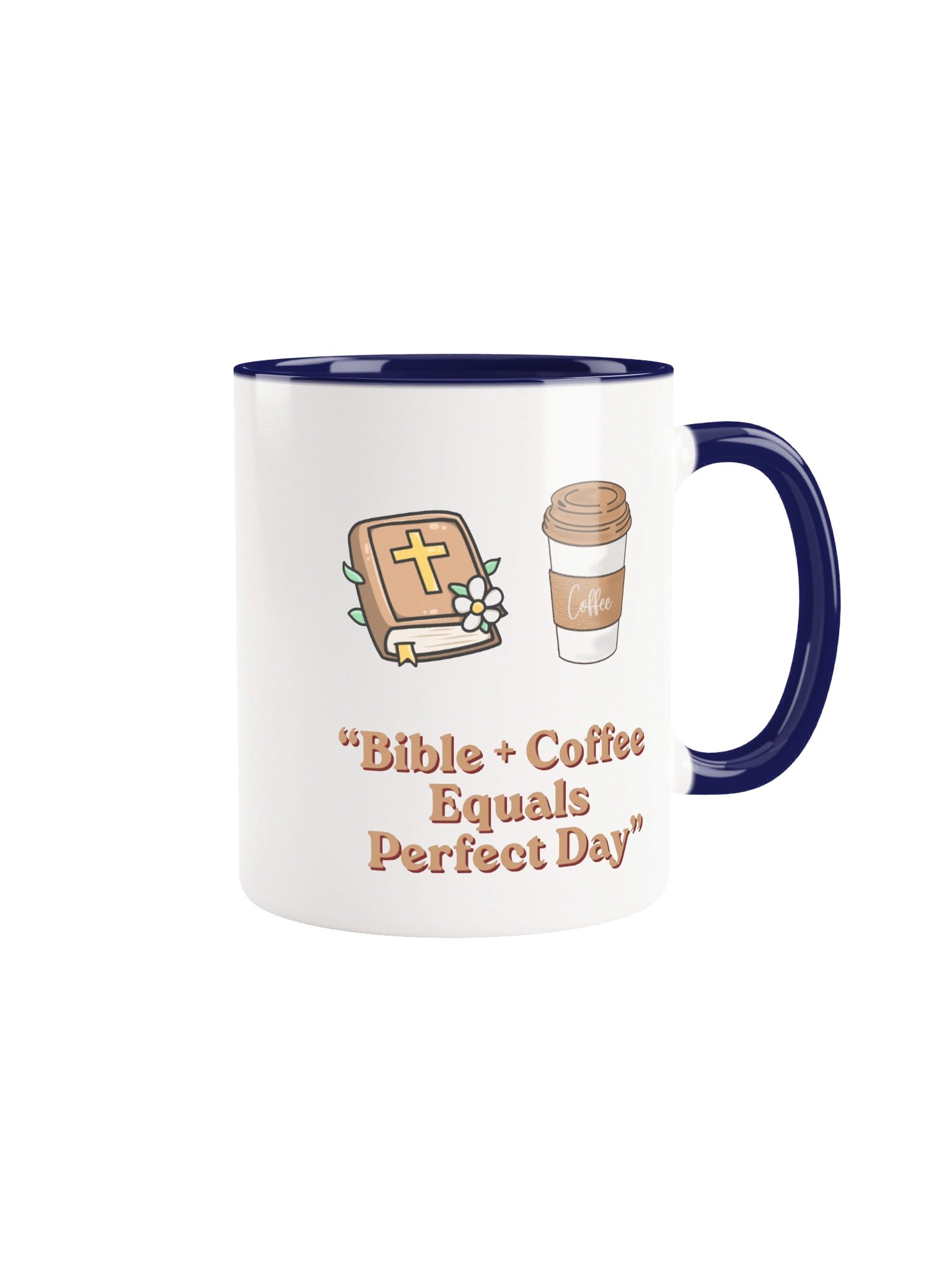 Bible + Coffee = Perfect Day Christian Coffee Mug | Faith-Inspired Gift for Coffee Lovers | Kingdom Life Co. product image (2)