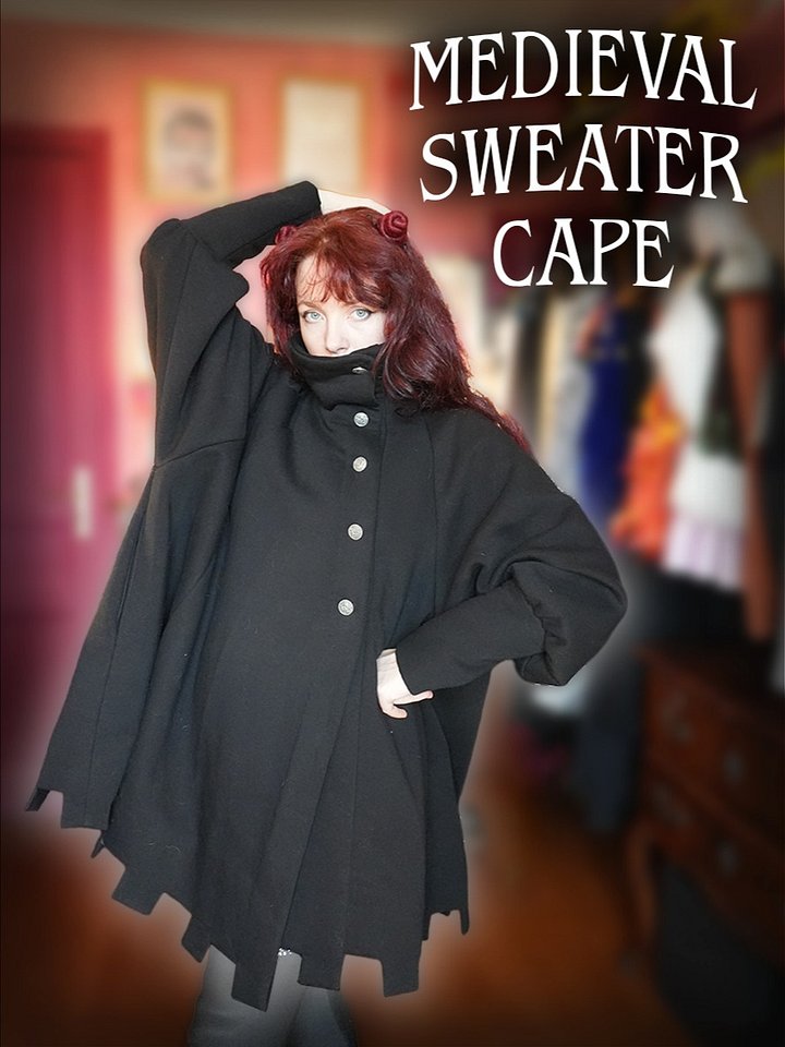 Medieval Sweater cape sewing pattern product image (1)