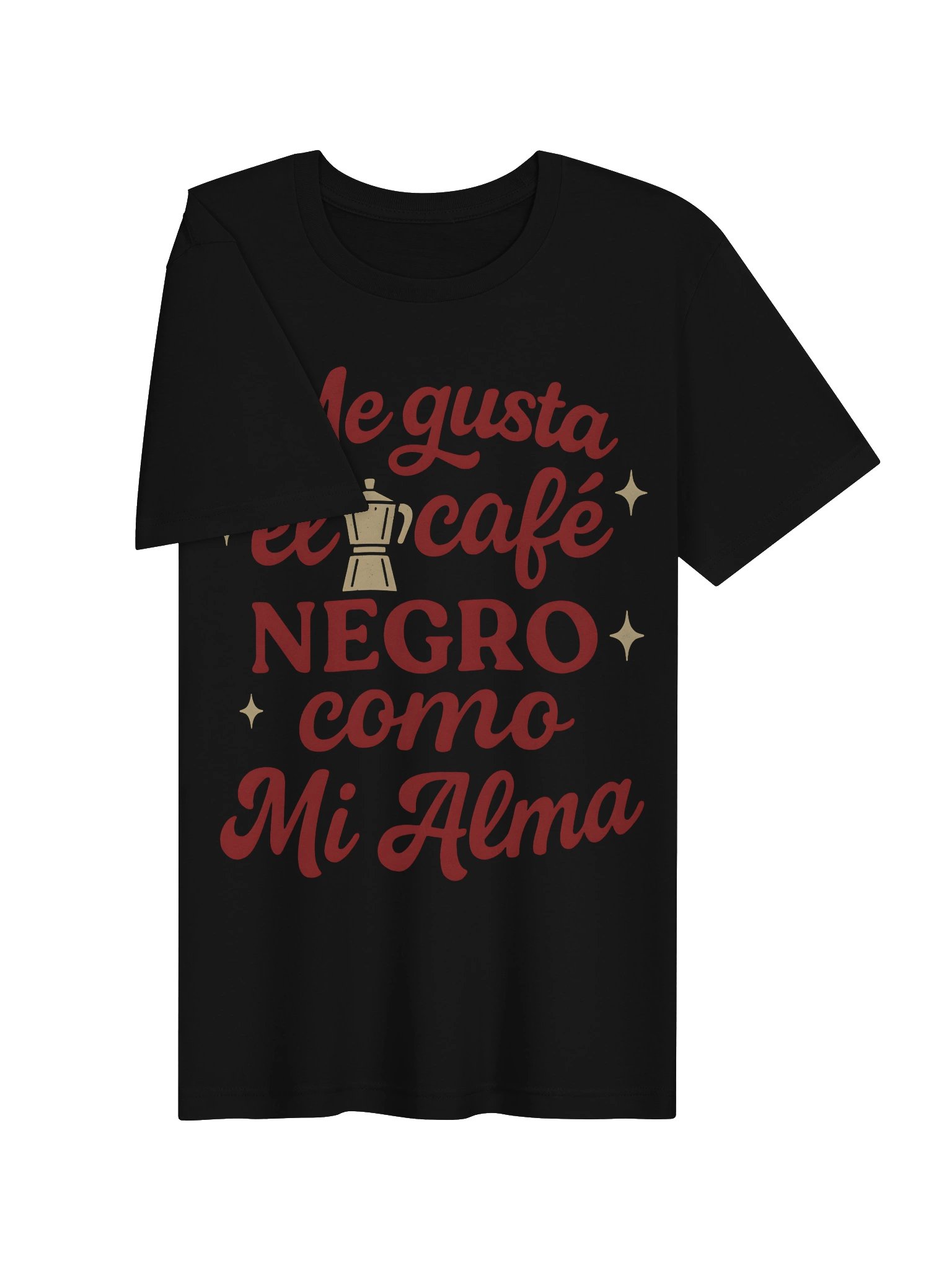 Me Gusta el Café Negro Como Mi Alma Camiseta Unisex product image (3)