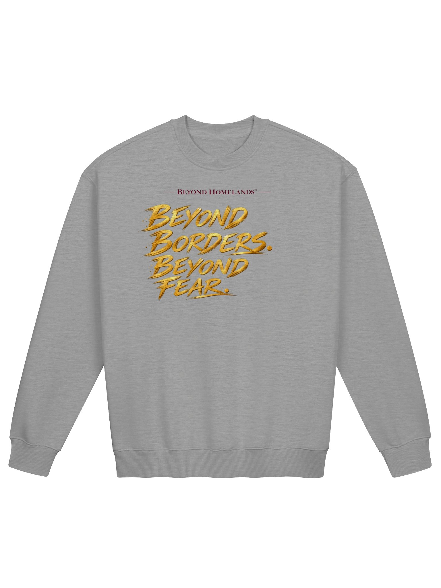 Beyond Borders. Beyond Fear. — Heavyweight Unisex French Terry Crewneck product image (1)