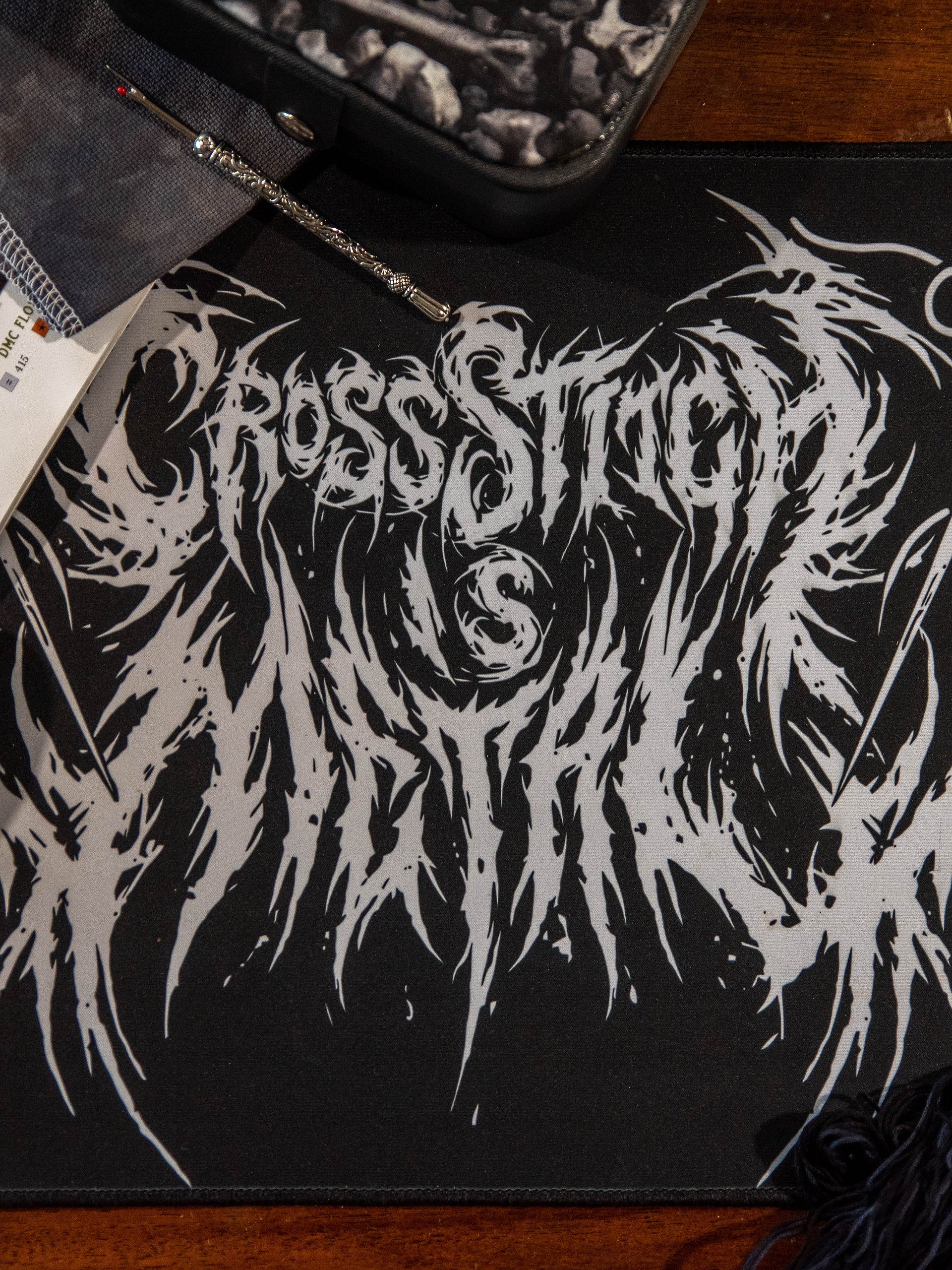 Cross Stitch Is Metal Desk Mat product image (2)