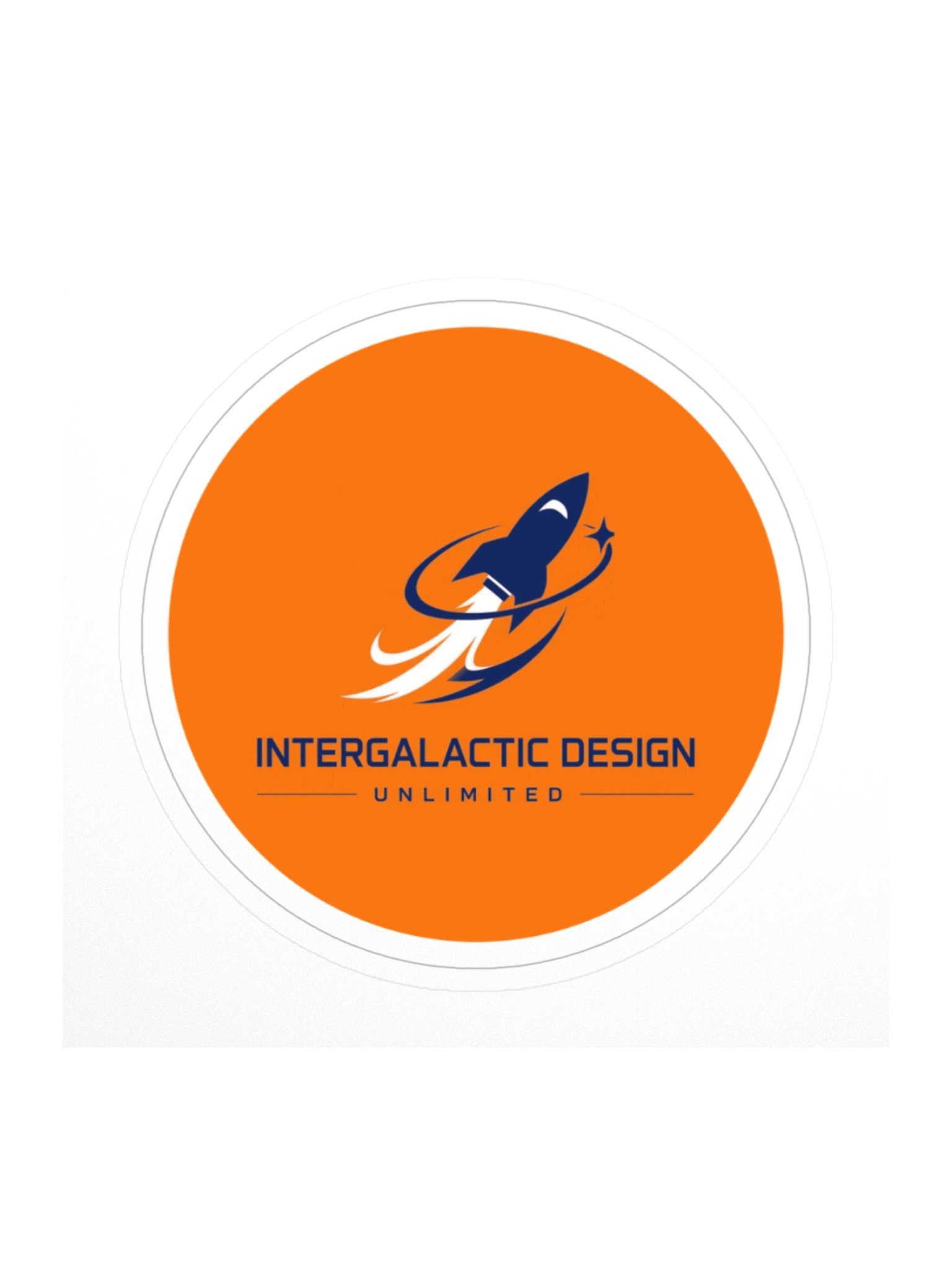 Orange Rocket Badge Sticker (3 in) product image (1)