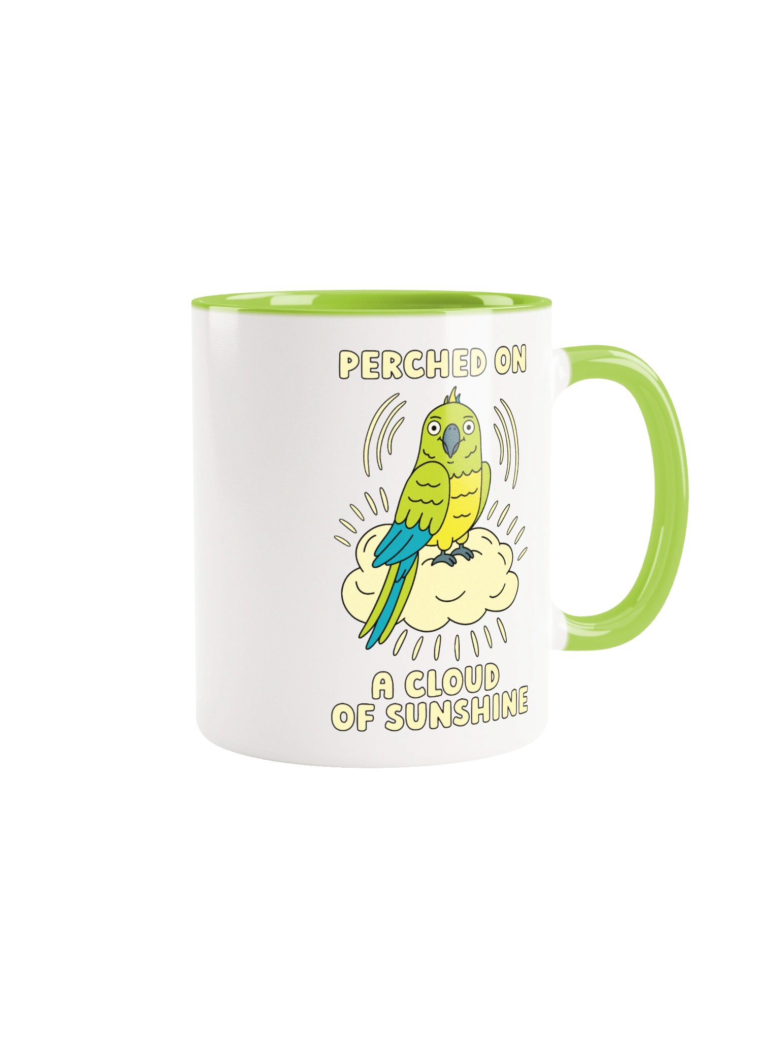 Perched On A Cloud Of Sunshine Cute Silly Funny Parrot Mug product image (2)