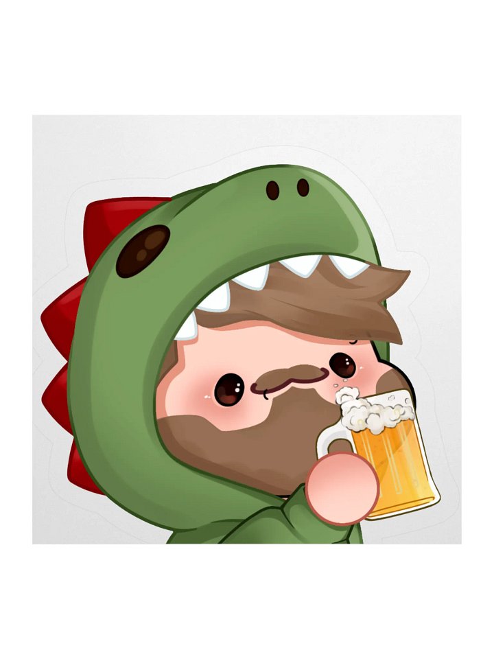 Dino Cheers Sticker product image (1)