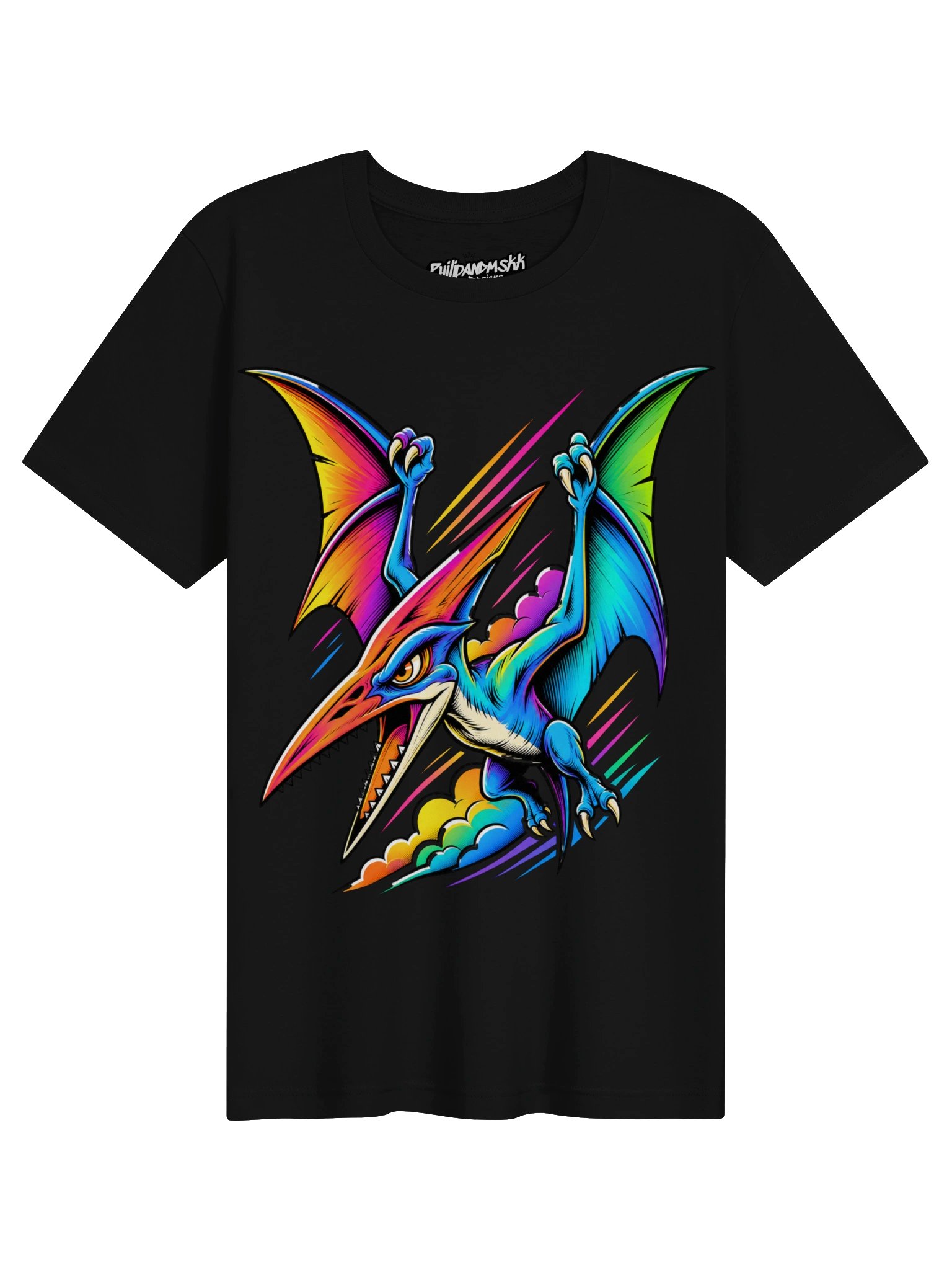 Neon Rainbow Pterodactyl Graphic Tee product image (1)