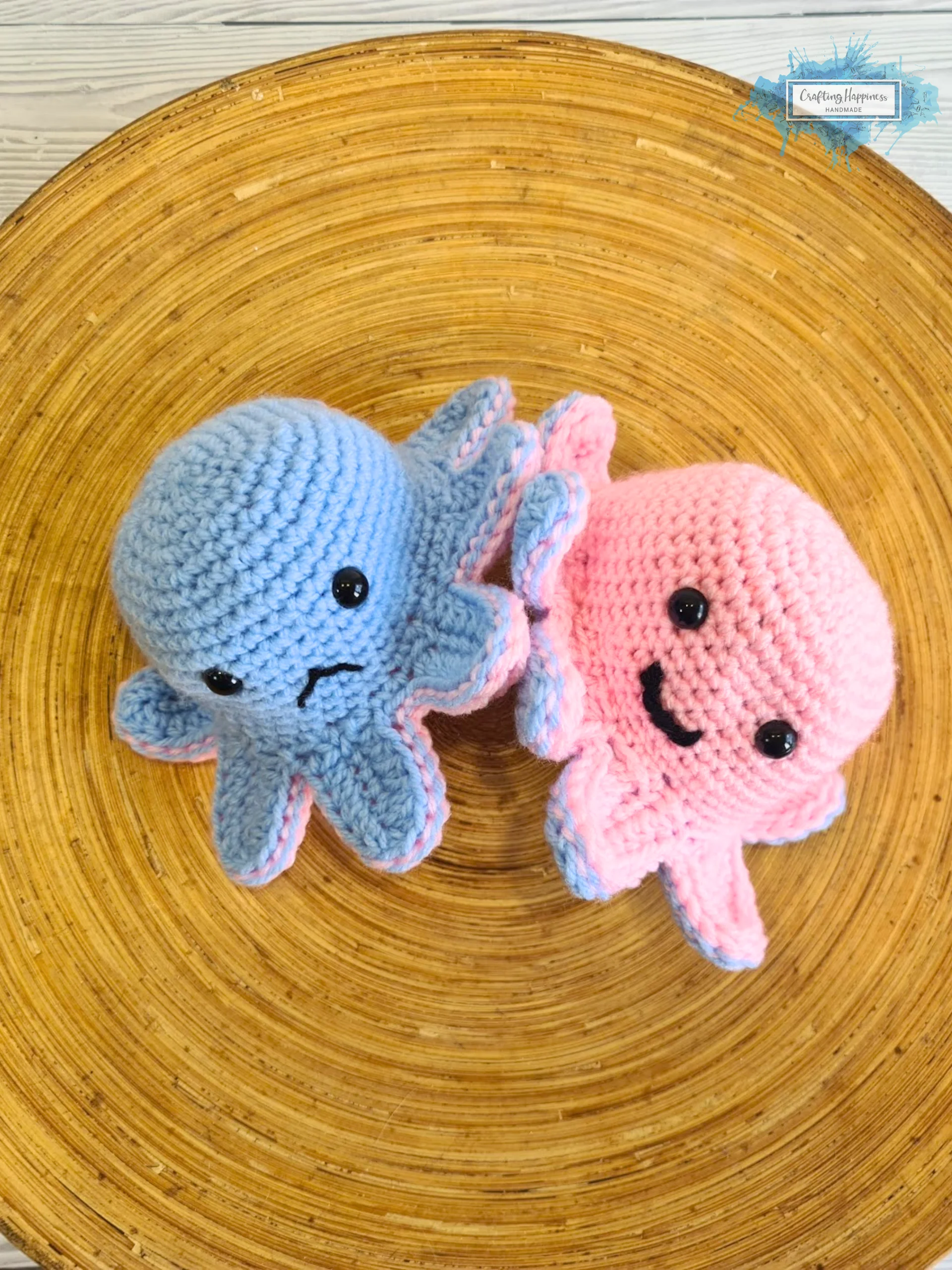 Reversible Amigurumi Crochet Pattern Bundle – Mood Octopus, Cat & Ghost (PDF Pattern) product image (2)