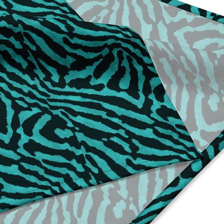 Teal Zebra Bandana product image (4)