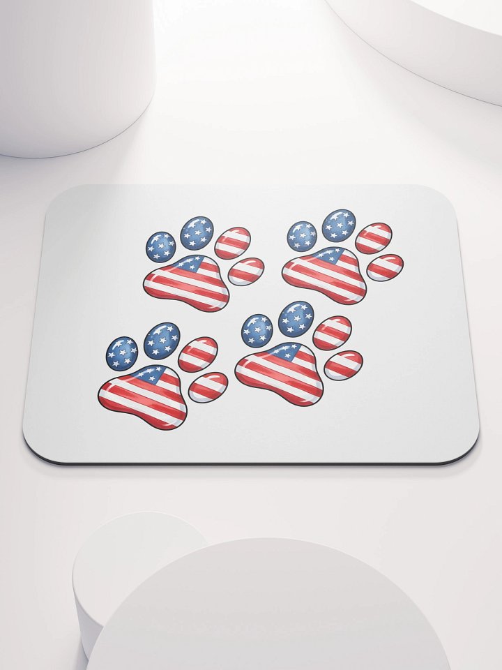 Patriotic Paw Prints Mousepad product image (1)