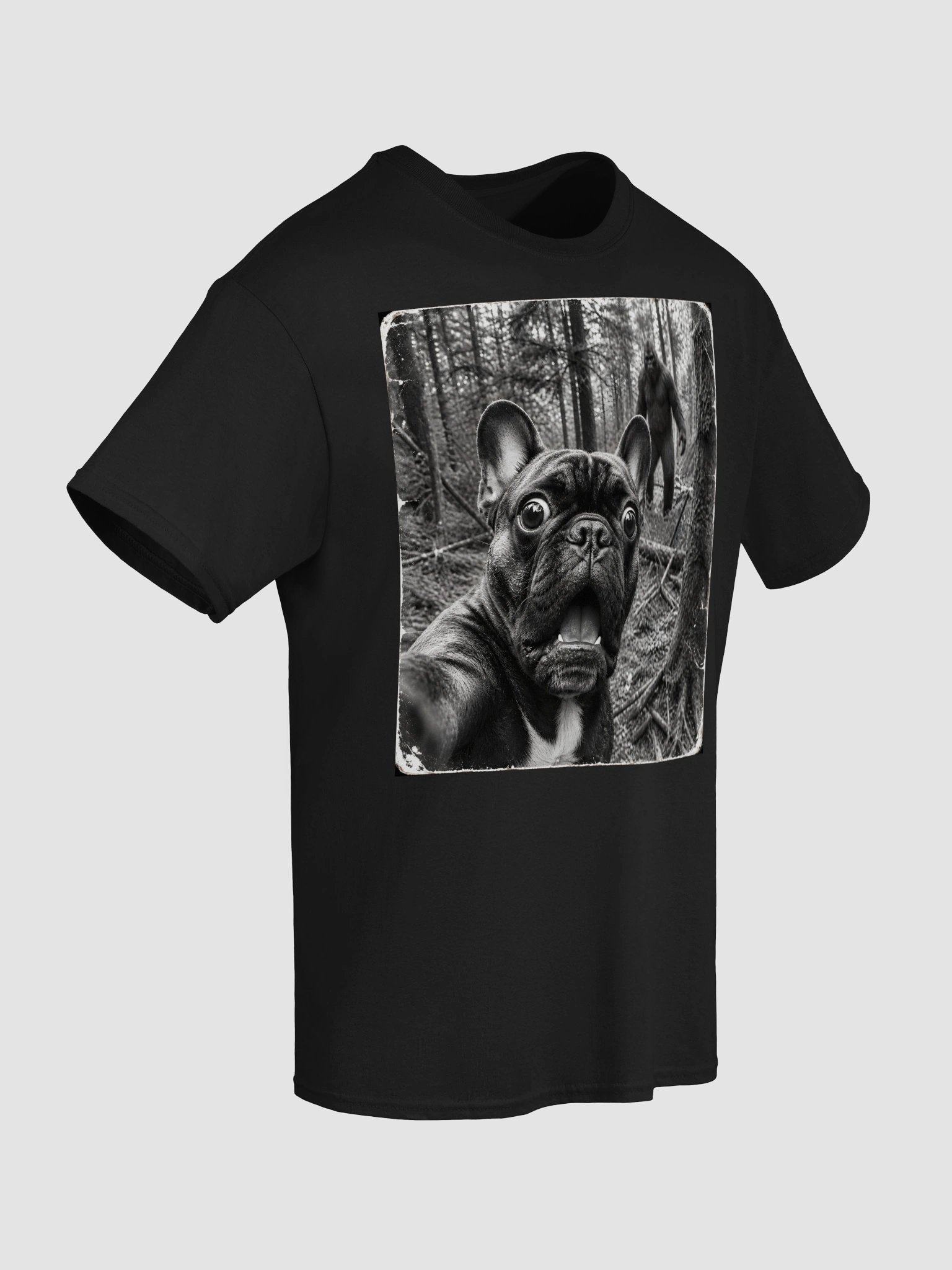 Funny Bigfoot French Bulldog Selfie Shirt - Sasquatch Frenchie Dog T-Shirt product image (5)