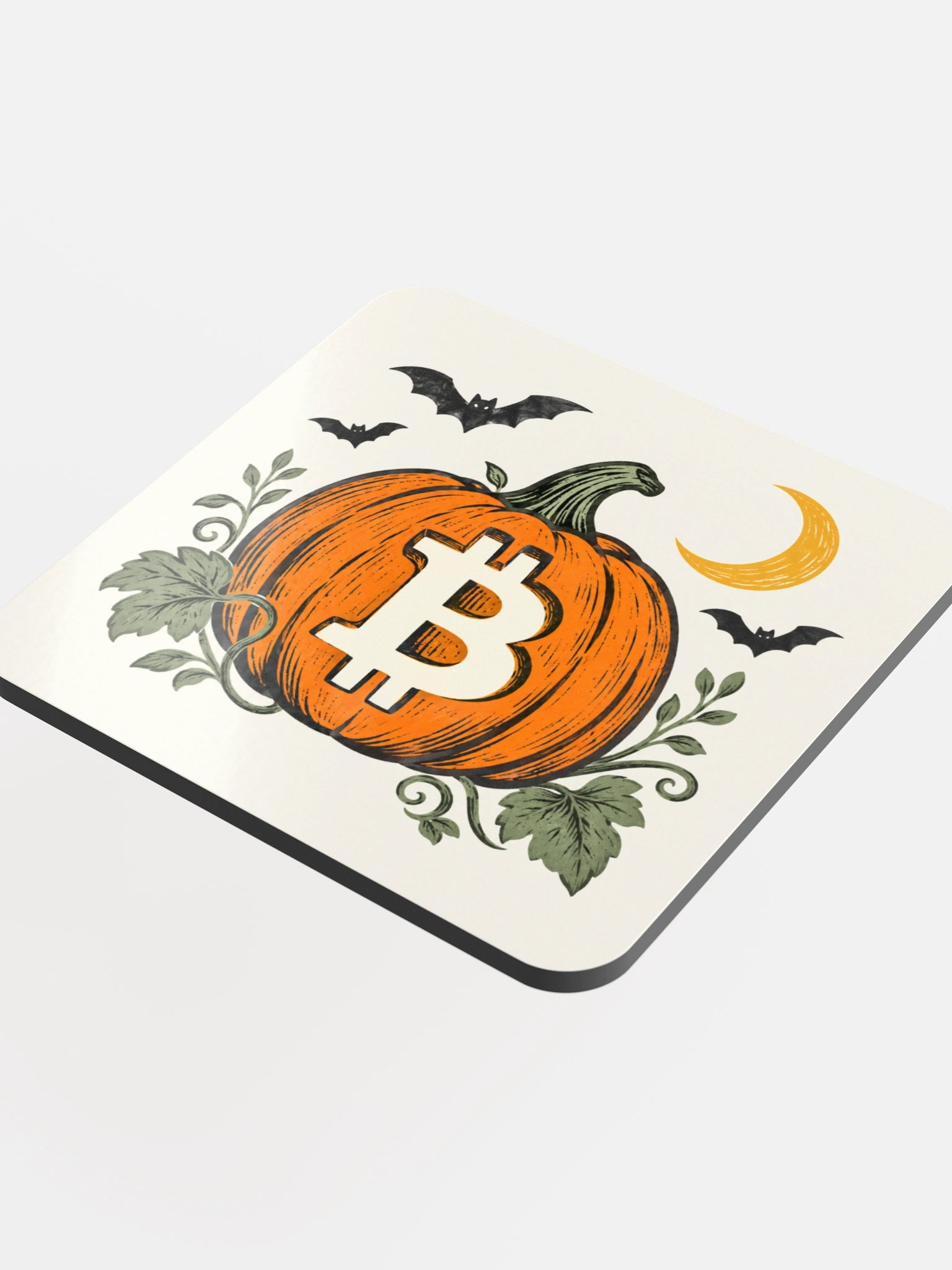Haunted Harvest — Bitcoin Pumpkin Coaster product image (4)