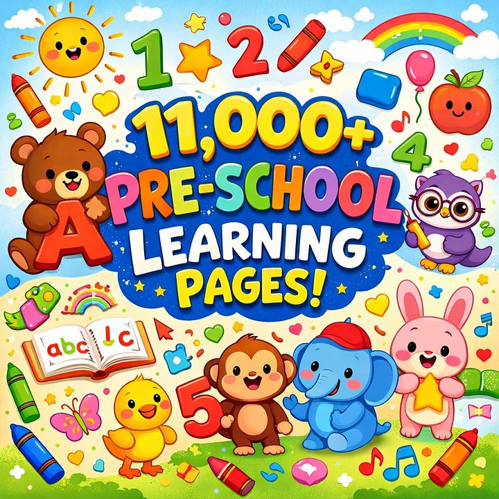 11000+ Pages Pre-school activity learning Bundle product image (1)