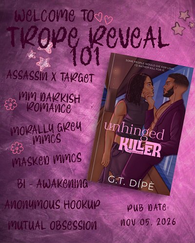 And for the lady, perhaps the trope list 😍 Full list and trigger warnings on my website ❤️ Unhinged Killer releases on Nov 5!...